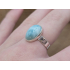 Echt zilveren ring met Larimar